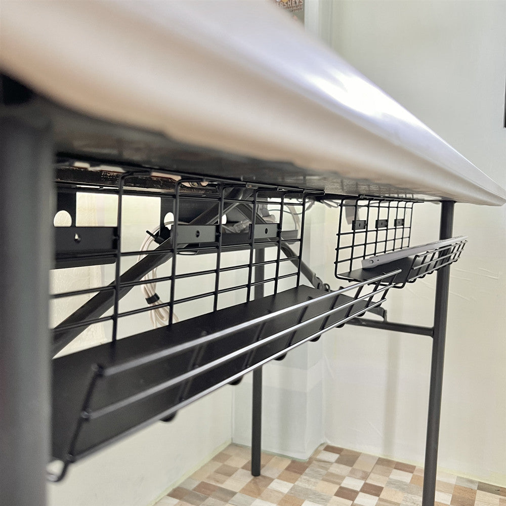 DELAMU 2 Pack Under Desk Cable Management Tray