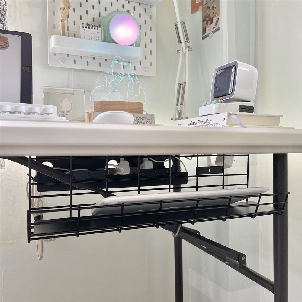 DELAMU 2 Pack Under Desk Cable Management Tray