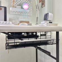 Load image into Gallery viewer, 2 Pack Under Desk Metal Foldable Cable Management Tray

