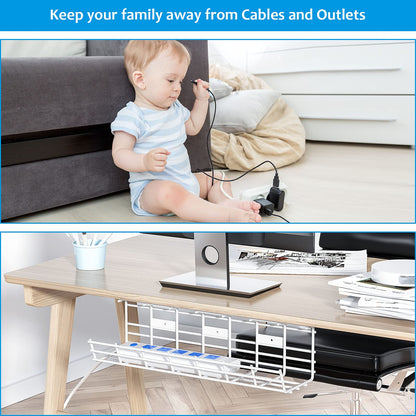 Cable Management Under Desk Cord Organizer