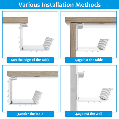 Cable Management Under Desk Cord Organizer