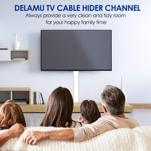 Load image into Gallery viewer, 62.8&quot; Paintable Wall Cable Raceway for TV Computer Cords, Holds 6-8 Cables, 4 Pack, Chubby
