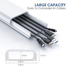 Load image into Gallery viewer, 62.8&quot; Paintable Wall Cable Raceway for TV Computer Cords, Holds 6-8 Cables, 4 Pack, Chubby
